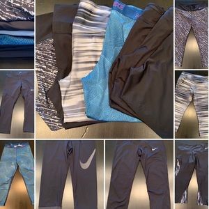 Lot of 7 Nike Capris